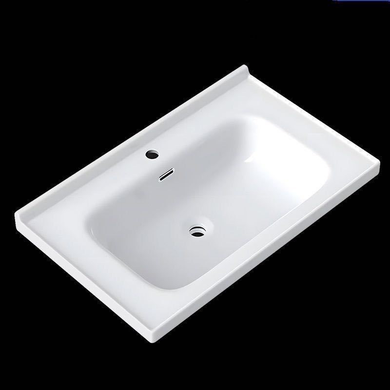Semi-Embedded High-Temperature Ceramic Integrated Basin Bathroom Cabinet Washbasin Single Basin Bathroom Sink