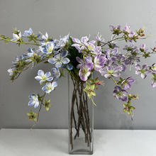 仿真花垂丝茉莉假花3D打印色 高档绢花海棠 造型花材场景布置