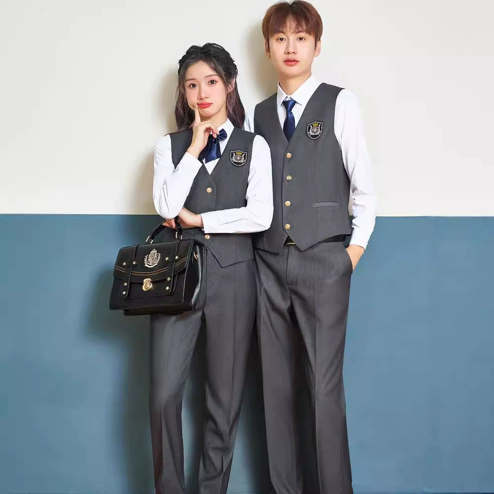 Британский колледж стиль JK плиссированная юбка костюм костюм для мужчин и женщин