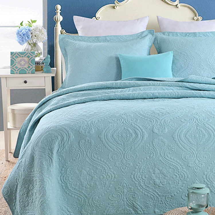 Double-sided white quilted set, universal sheet, light luxury style, 3 piece set