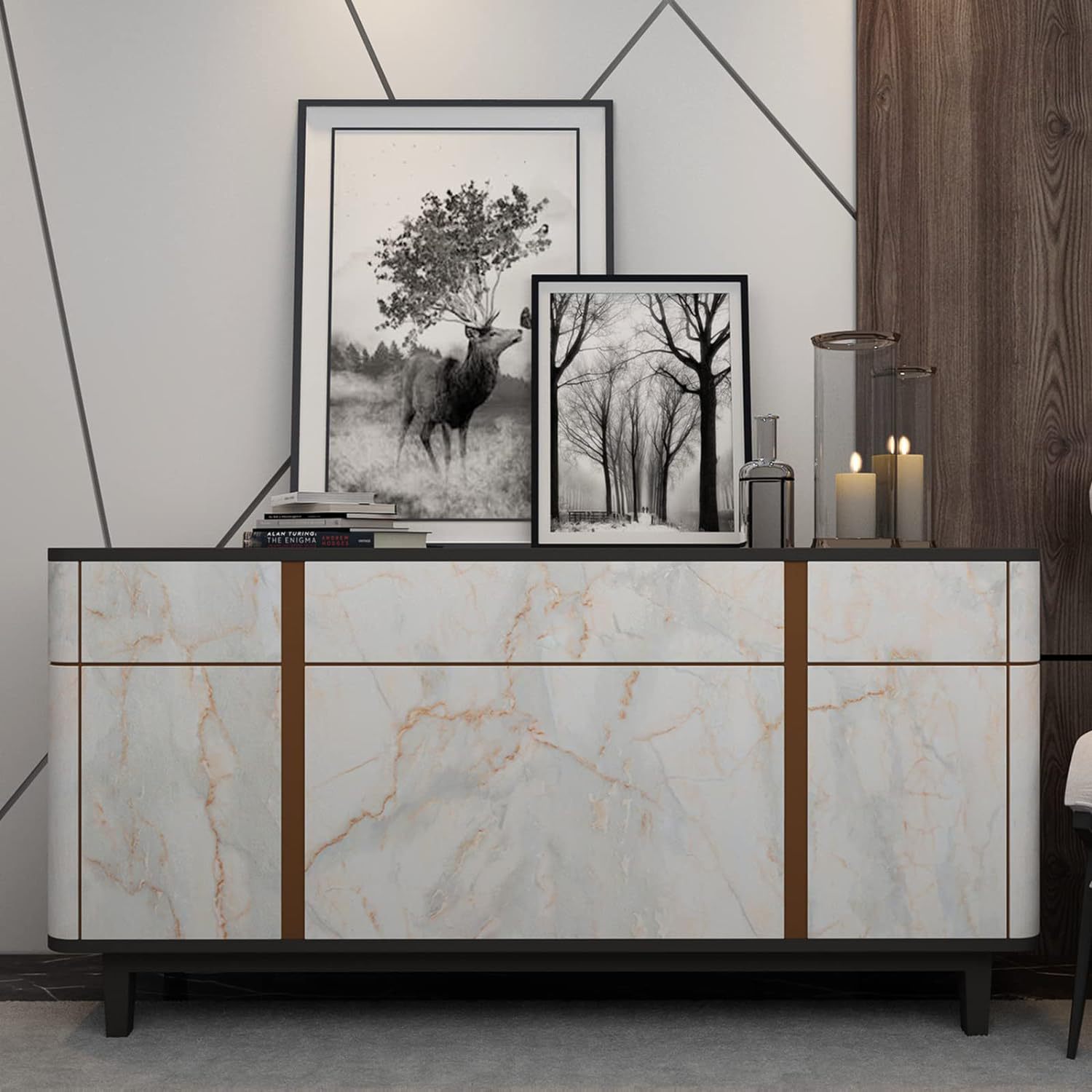 Verdickte blaue Goldmarmor-Renovierungs-Arbeitsplatte, dekorative wasserdichte Peel-and-Stick-Granit-Tapete_voghion.com