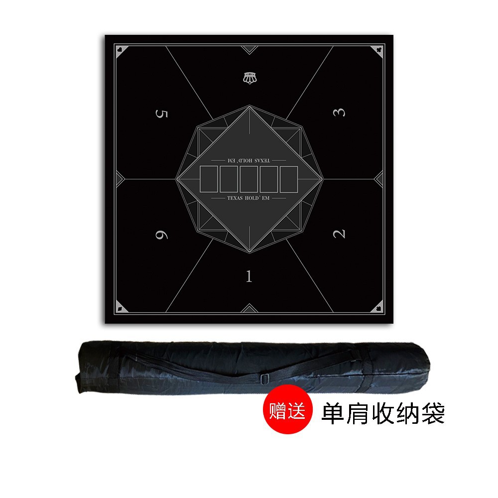 Texas poker estera de mesa Baijia dados paño estera de mesa redonda chip de juego de la tarjeta de Jack Negro alfombra de goma personalización