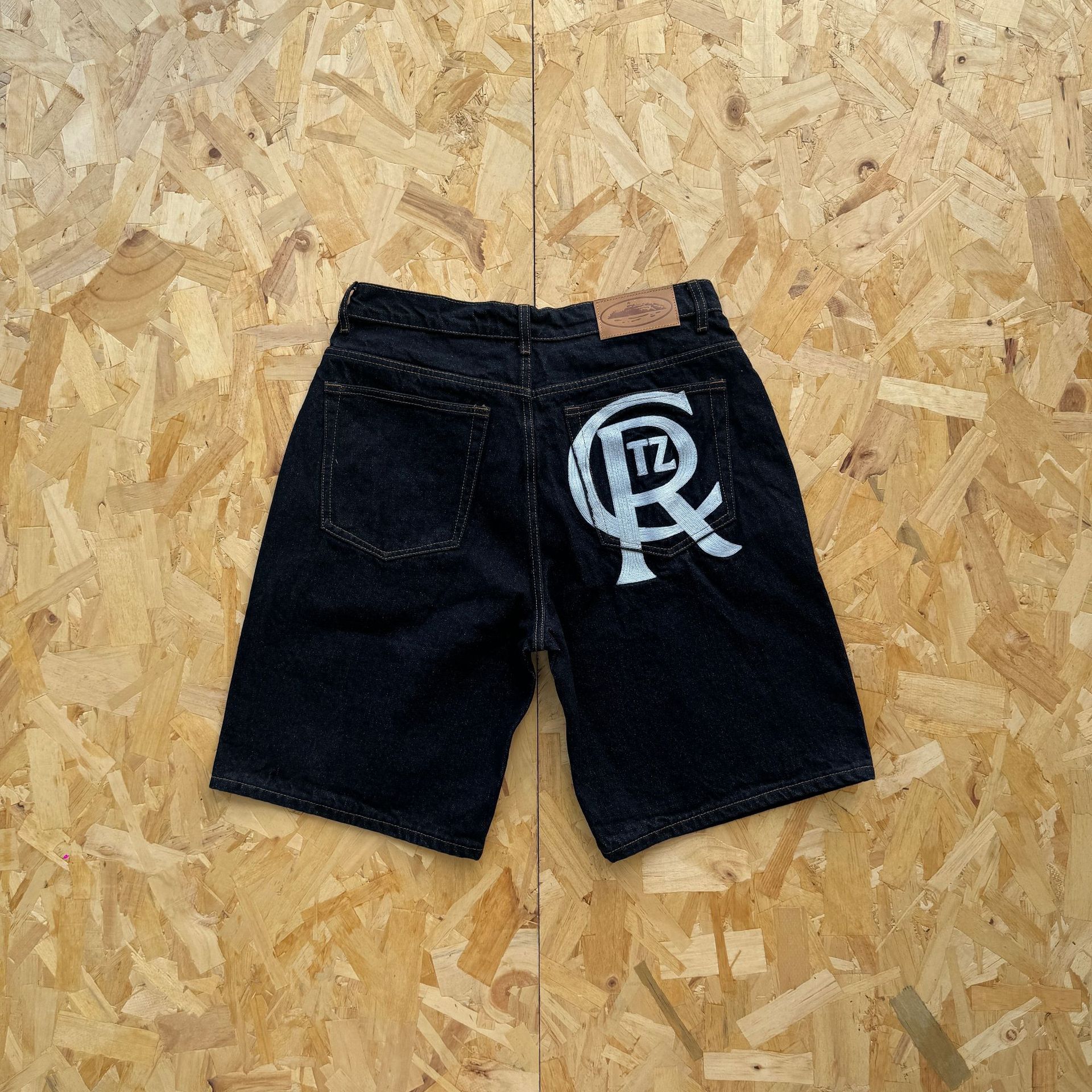 Corteiz Denim Shorts Loose Black