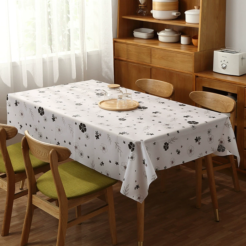 Disposable printed waterproof tablecloth, multi-size 90×137–137×183 cm
