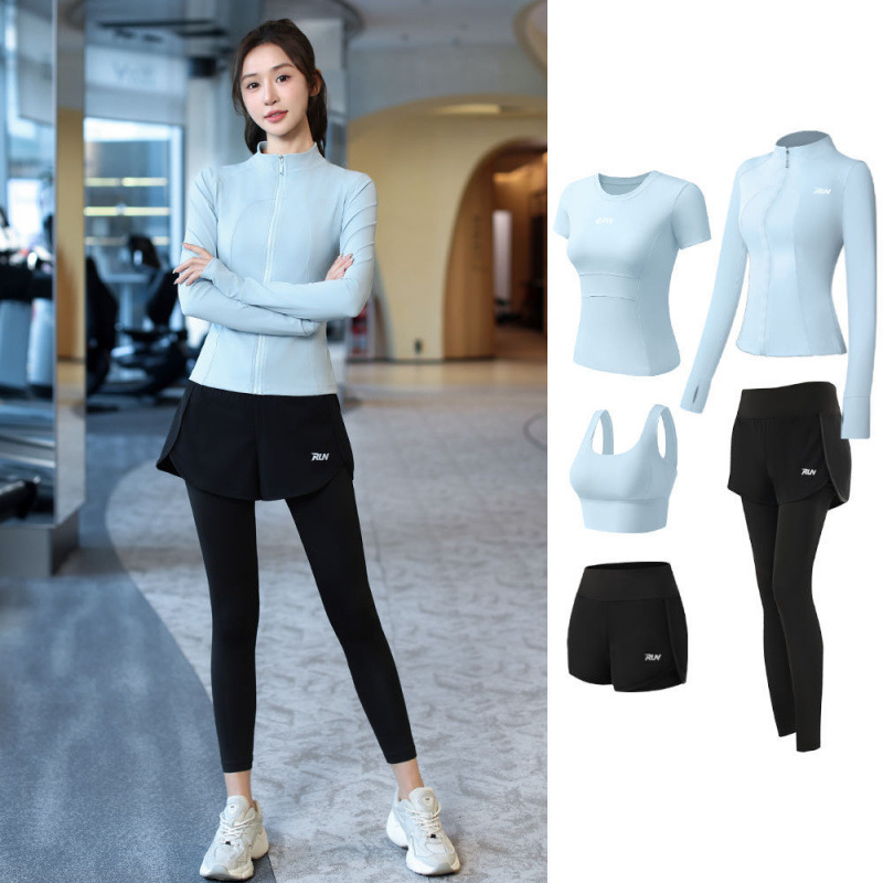 Trajes de yoga para mujeres de verano ropa deportiva suelta rápida ropa seca para correr trajes de mujeres de la mañana comercio al por mayor