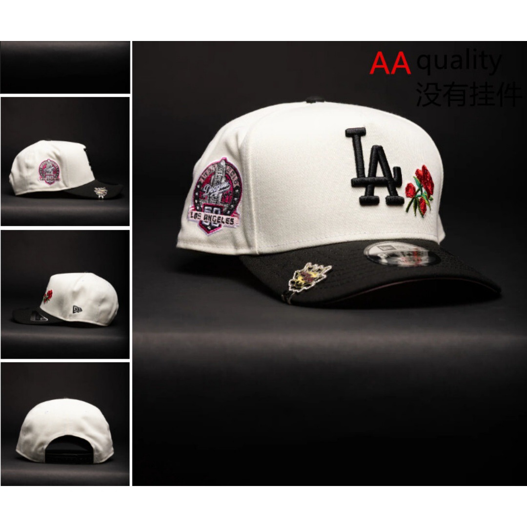 Comercio exterior transfronterizo al por mayor 2026 AA gorra de boca de pato bordado tridimensional ajustable gorra de hip-hop Yankees Dodgers