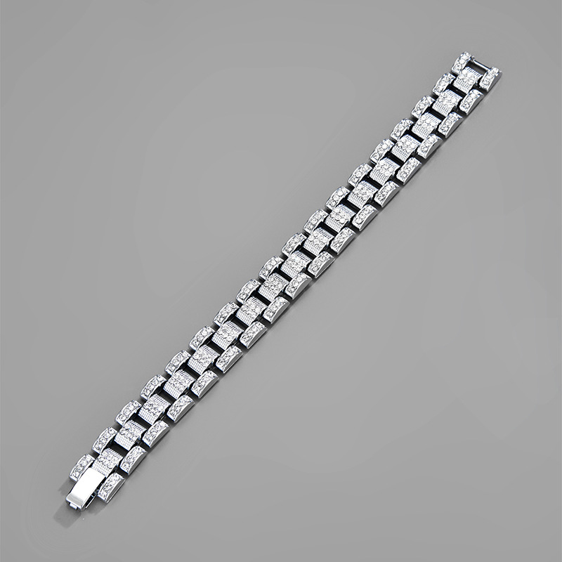 Bracciale cubano uomo in lega stile hip hop gioielli alla moda_voghion.com