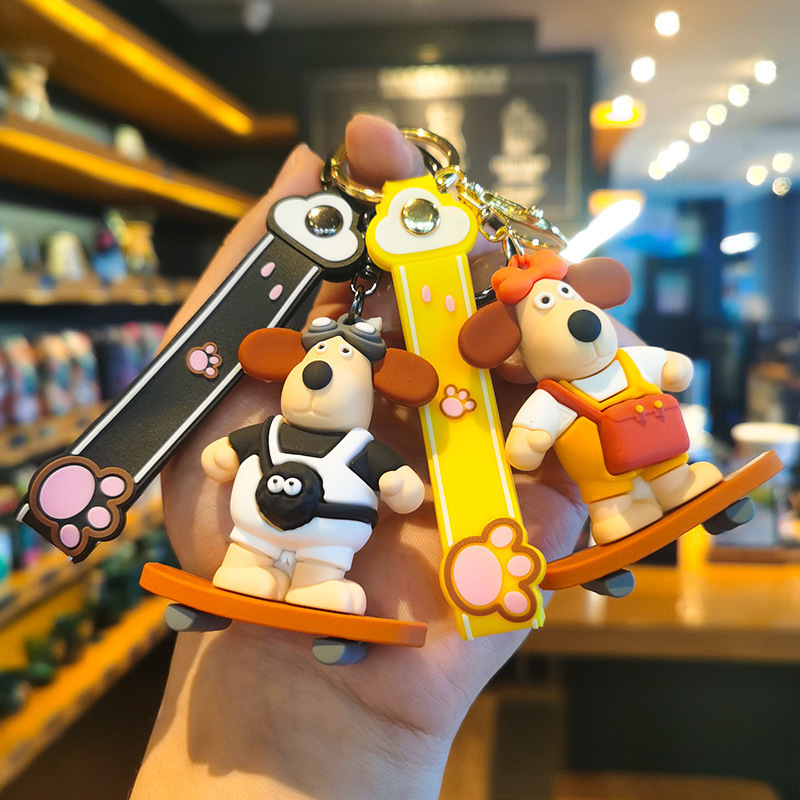 Cartoon Skateboard Master Dog Keychain Cute Doll Car Key Chain Ring Student School Bag Small Pendant Doll Machine Cartoon Skateboard Master Dog Keychain Cute Doll Car Key Chain Ring Student School Bag Small Pendant Doll Machine