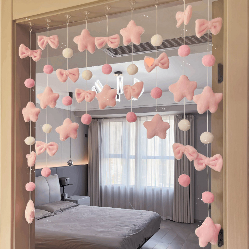 Cute Door Curtain Hanging Decoration for Girls' Room, Living Room Partition Curtain, Children's Room, Bedroom Door, No-Drill Hanging Decoration Cute Door Curtain Hanging Decoration for Girls' Room, Living Room Partition Curtain, Children's Room, Bedroom Door, No-Drill Hanging Decoration
