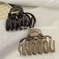 韓国風の大きなカボチャのヘアクリップ、女性用の新しいインターネットセレブのヘアクリップ、後頭部の髪の量が多いための高級シャーククリップ