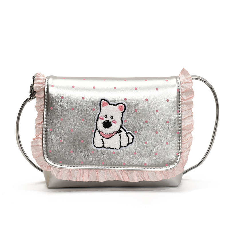 Cartoon perros, niñas y niñas, bolsas de hombro, lindas ondas de encaje para bebés, bolsas de cinturón, nuevas bolsas para niños