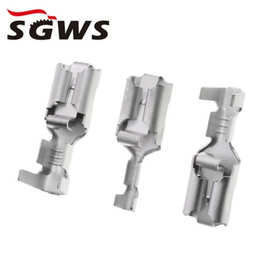 三歌厂家直销黄铜镀锡6.3带锁插簧矮脚横模250高脚自锁端子