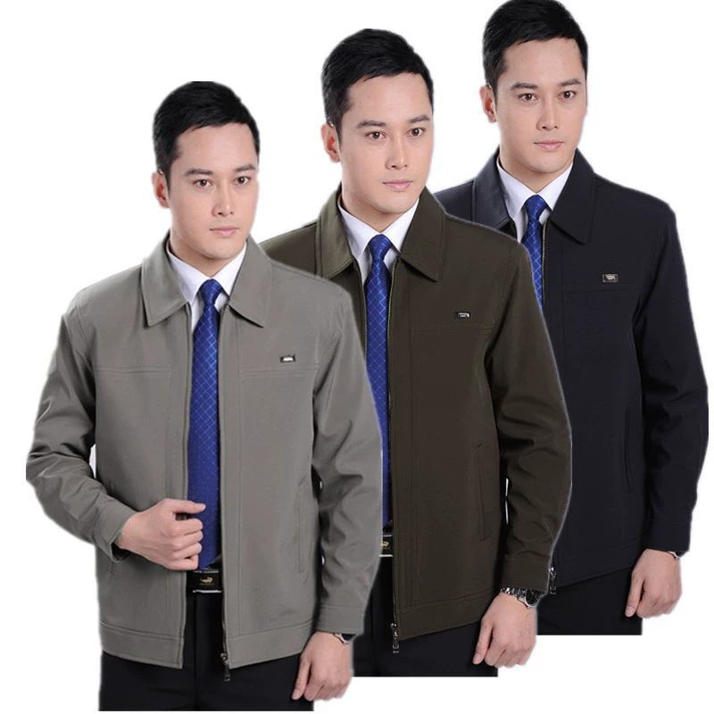 Мужское пальто для папы среднего и пожилого возраста, мужская деловая Повседневная куртка больших размеров для мужчин среднего возраста, мужская осенне-зимняя мужская куртка