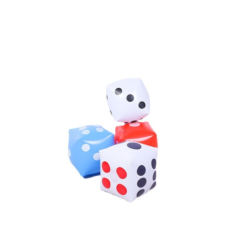 Cubo de PVC dados de juguete de boda truco juego de recogida actividad inflable grandes dados de boda dados apoyos