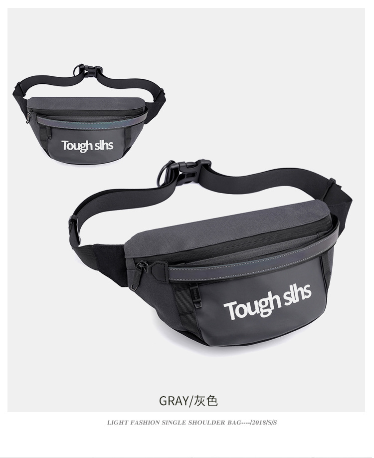 Wholesale of new men's and women's trendy waist bags, outdoor laser reflective chest bags, fashionable street crossbody bags and sports waist bags undefined