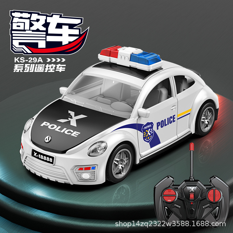 竞速警车遥控车模型儿童男孩1：22RC高速四驱漂移灯光赛车跑车|undefined