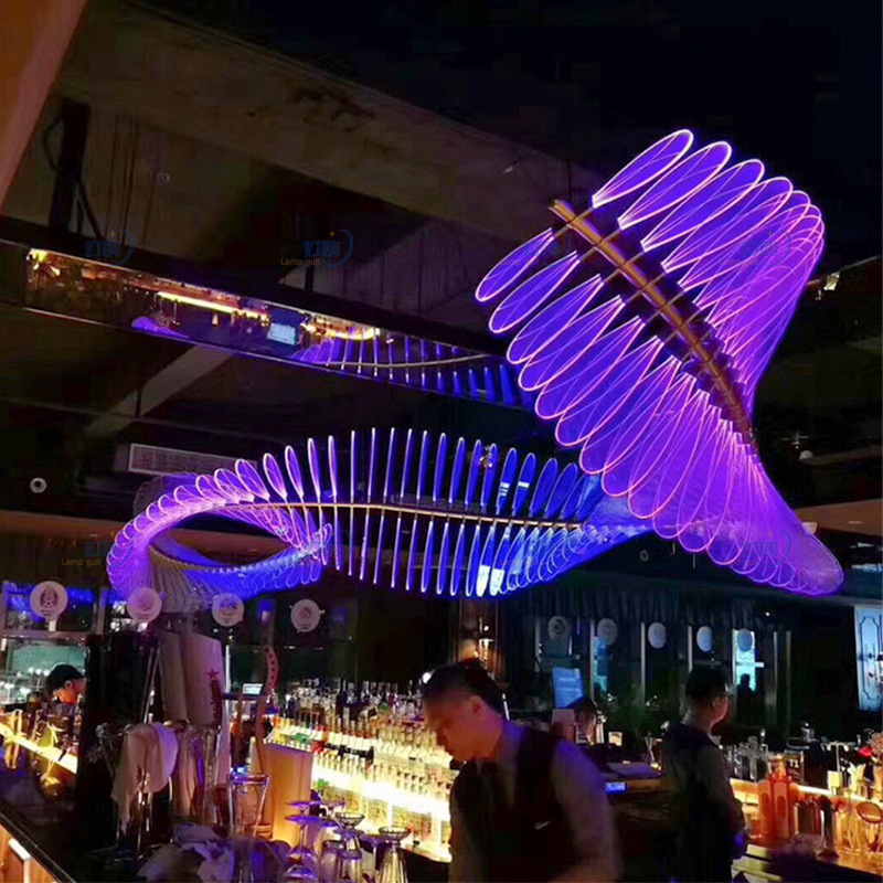 Bar ambiente lámpara candelabro iluminación de bar ktv colorido correr lámpara de quilla de bar limpio hotel lobby lámpara de escritorio