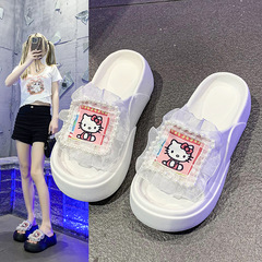 Stylish Women's Slippers 2024 New Summer Outdoor Wear Cartoon Anti-Slip Home Comfort Foot-Melting Thick Sole One-Piece Slippers for Women