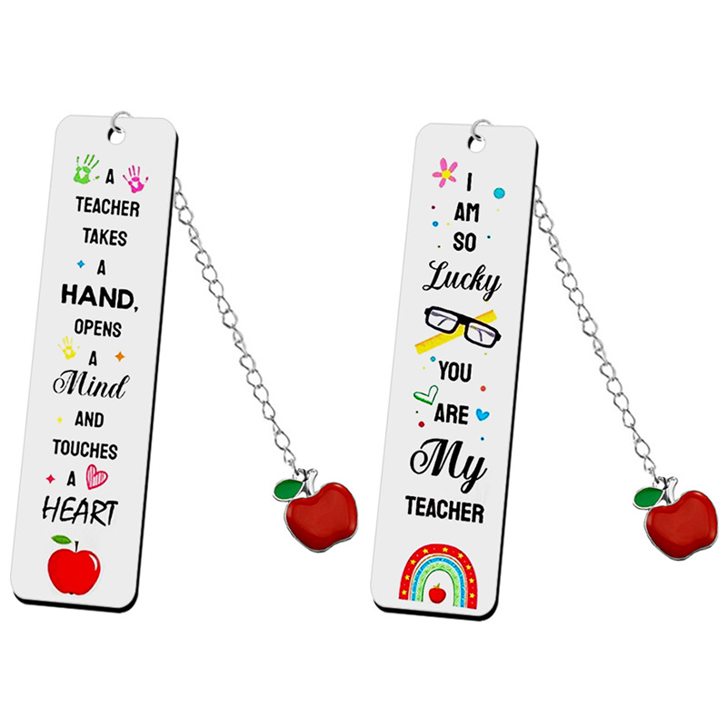 Amazon cross-border new stainless steel color-printed bookmark…