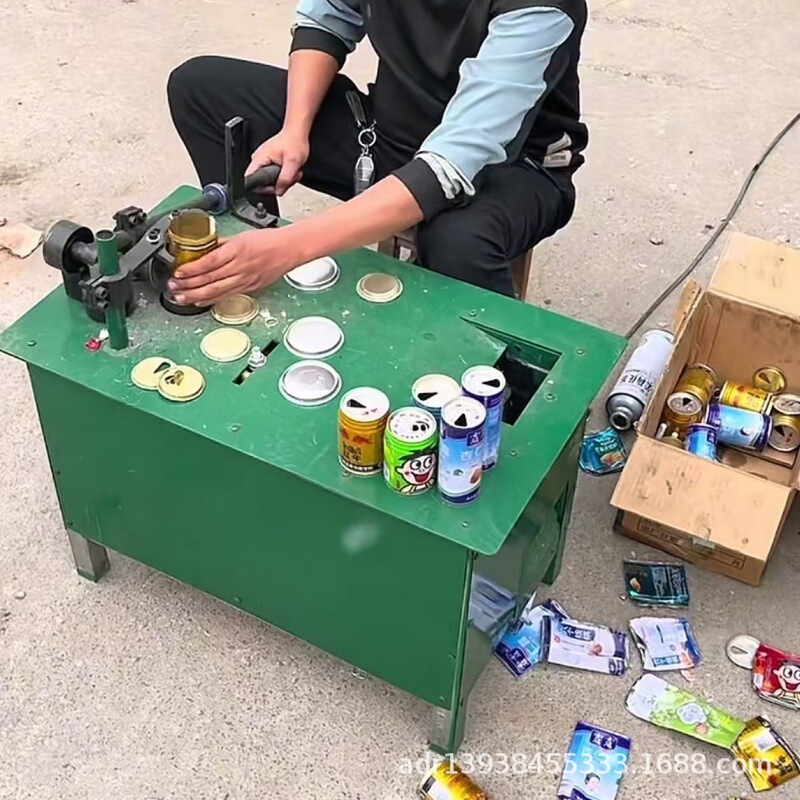 新しい缶切断およびアルミニウム圧縮機、手動レッドブル缶アルミニウムおよび鉄分離機、ルル缶切断およびアルミニウム切断装置|undefined