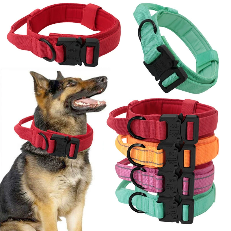 Ошейник для собак Ошейник для домашних животных Нейлоновый наружный Регулируемый большой и Средний ошейник для собак Тактический ошейник