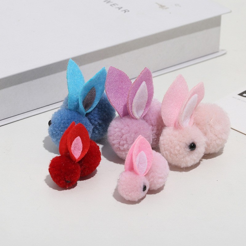 En stock niños lindo hielo isla piel bola conejito horquilla accesorios mediados de otoño Festival linterna DIY accesorios de ropa