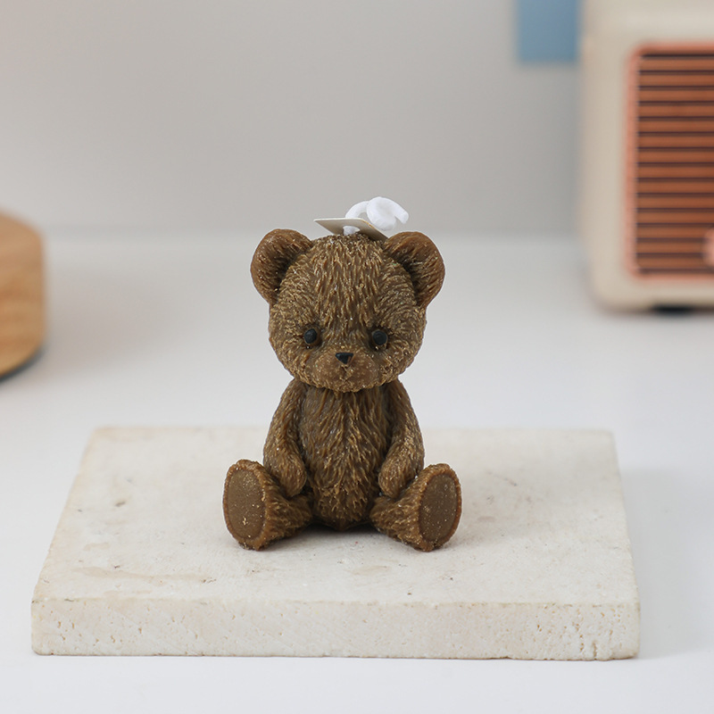 クマの香りのキャンドルコレクションお土産手作りクリエイティブかわいい雰囲気の香りクロスボーダー動物の形のワックス|undefined