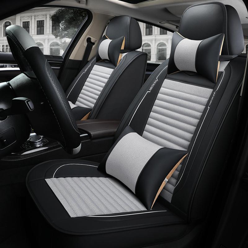 适用现代IX35朗动ix25途胜悦纳领动汽车坐垫包卡通亚麻通用座套