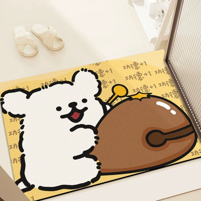 Avtomobil döşəmə paspasları – Bathroom Absorbent Quick-drying Foot Mat - merit-knock-full-4060cm25mm-diatom-mud