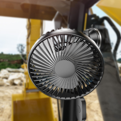 Car fan car electric fan 12V/24v universal high wind silent rotatable home and car dual-purpose fan