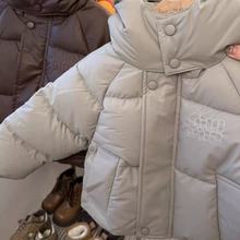 儿童羊羔绒免洗棉服男女童加绒加厚连帽皮外套中小童韩版秋冬童装