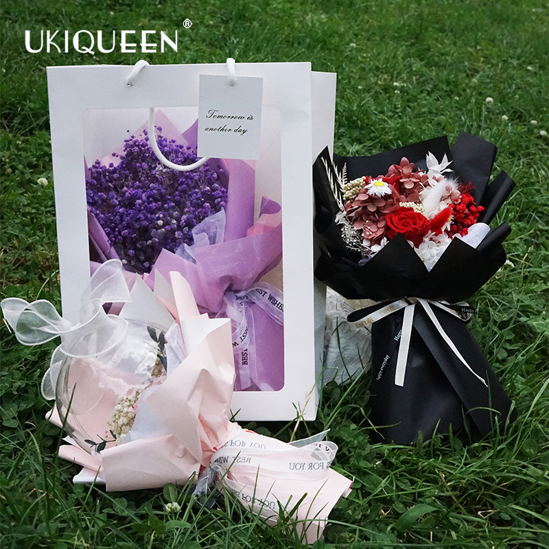 Naxi reina eterna flor ramo estrellado ola bola burbuja bola regalo al por mayor regalo del Día de San Valentín