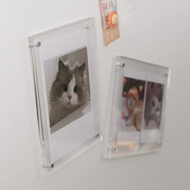 Acrylic Polaroid Photo Frame Magnetic Travel Photo Wall Card Display Stand Photo Fridge Magnet Display Stand Acrylic Polaroid Photo Frame Magnetic Travel Photo Wall Card Display Stand Photo Fridge Magnet Display Stand