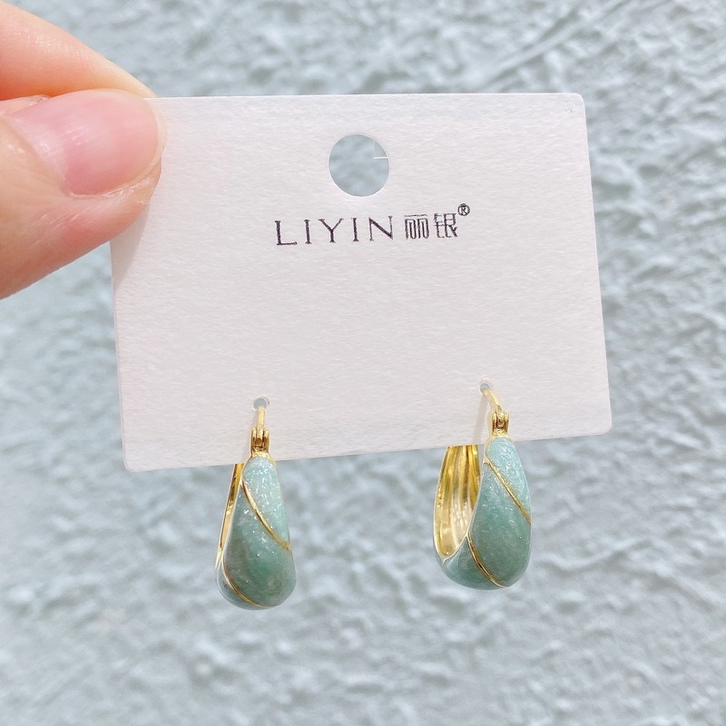 Liyin/Libeliying カラフルなオイルドリップシリーズ ニッチデザイン 高級感 おしゃれな雰囲気 イヤリング イヤリング|undefined