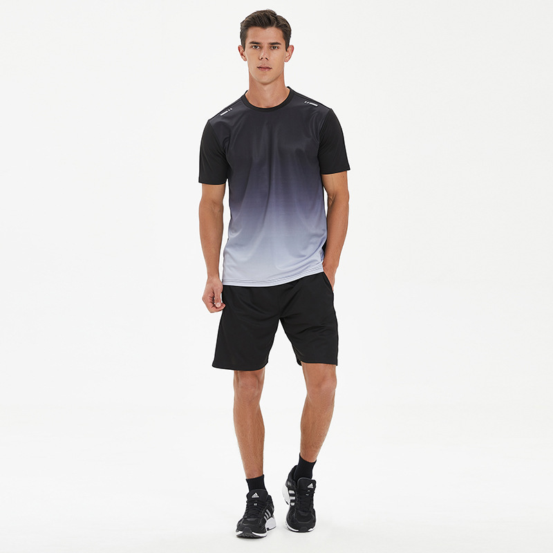 New Sports Suit Men's Running Equipment Fitness Clothes Morning Running Cycling Clothes Bicycle Loose Quick-Drying Clothes Spring and Summer