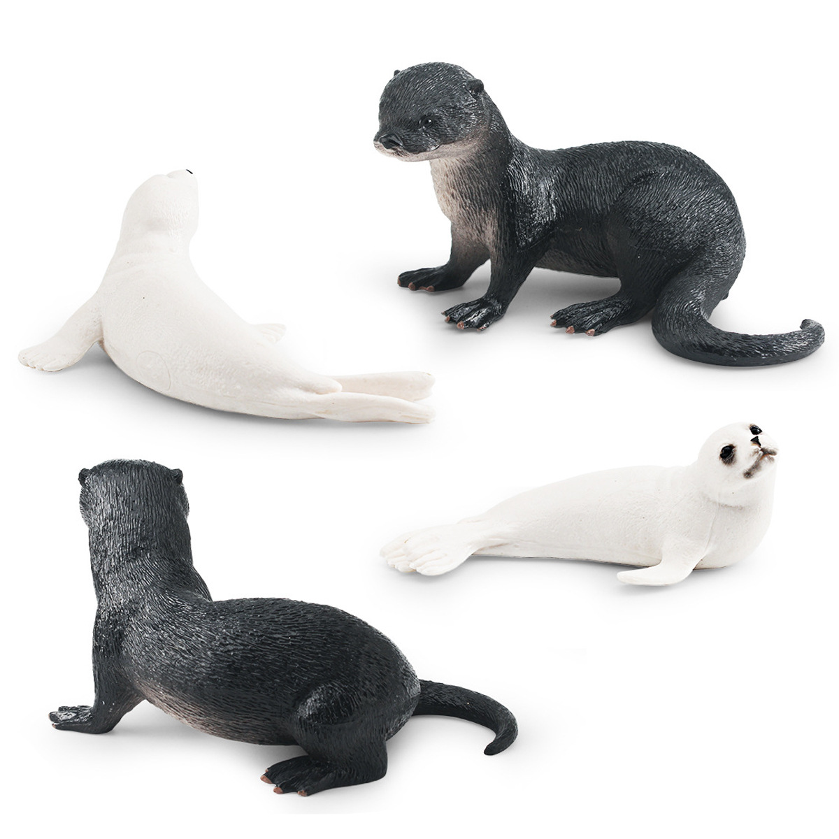 Transfronteriza simulación animal marino modelo rompecabezas cognitivo asesino ballena morsa nutria perro de mar escritorio estática decoración juguete