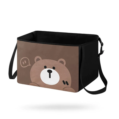 Car Storage Bag, Car Seat Hanging Bag, Supermarket Shopping Multi-Purpose Large Capacity Foldable Bag, Wholesale and Dropshipping Available (Car storage bag/box) - cute-bear-basic-style-402628cm