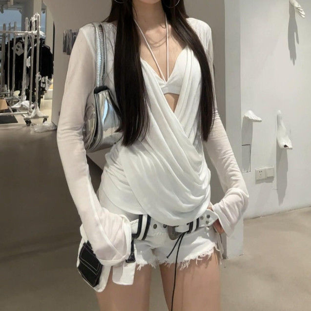 アメリカンレトロベルト取り外し可能なポケットローウエストスーパーショーツ女性の夏のホットガール痩身ヒップホップホットパンツトレンディ|undefined