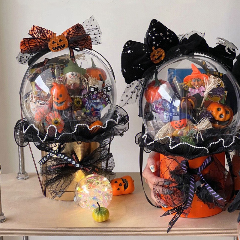 Halloween Bobo Ball Gift Ambiente festivo Decoración Murciélago Araña Calabaza Diablo Mariposa Cuerno Diadema al por mayor