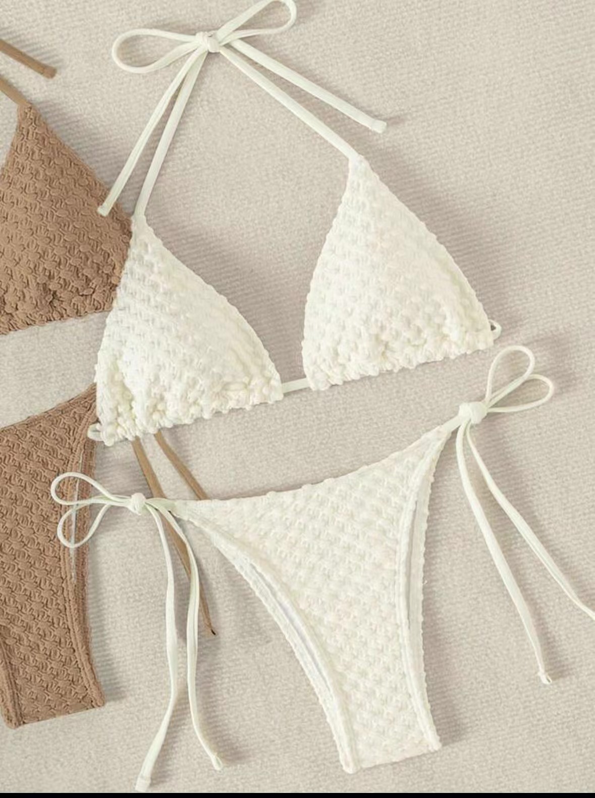 Women’s Strapless Bikini Set Bandeau Top High-cut Bottoms Two-piece_voghion.com