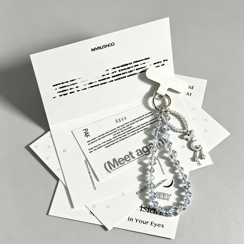 【Ocean Blue Glacier】Giant Ice Transparent High-End New Sugar Cube Beaded Phone Chain Exquisite Sparkling Niche Phone Hanging Chain 【Ocean Blue Glacier】Giant Ice Transparent High-End New Sugar Cube Beaded Phone Chain Exquisite Sparkling Niche Phone Hanging Chain