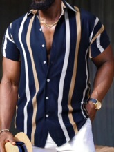 Z 63569 Summer New Large Size Hong Kong Style Men's Shirt