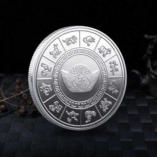 Chinese style Chinese dragon commemorative coins in the prosperous age of dragons Zodiac metal commemorative medal production company souvenirs