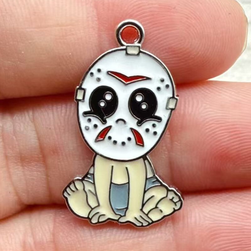 ハロウィンシリーズゴースト DIY ジュエリーアクセサリー合金オイルドリップペンダントキーホルダーイヤリングバッグペンダント|undefined