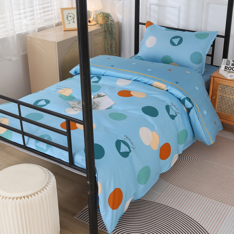 Nuevo conjunto de tres piezas de algodón para estudiantes dormitorios de seis piezas de algodón para estudiantes dormitorios de cama al por mayor
