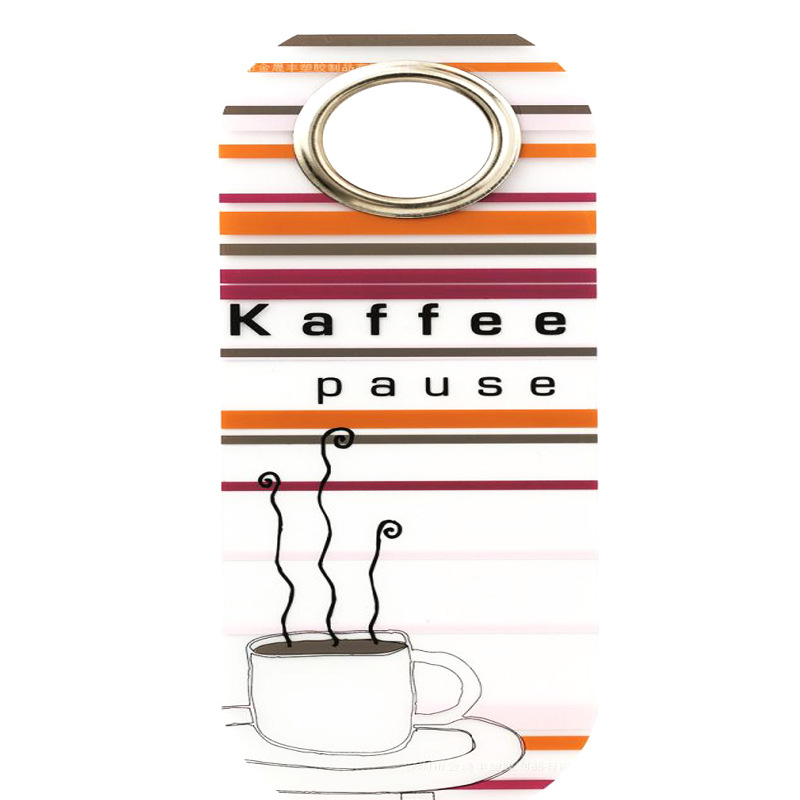 供应PP印刷牌，PVC说明牌0.5mm厚门挂牌，咖啡厅小吊卡鸡眼挂牌