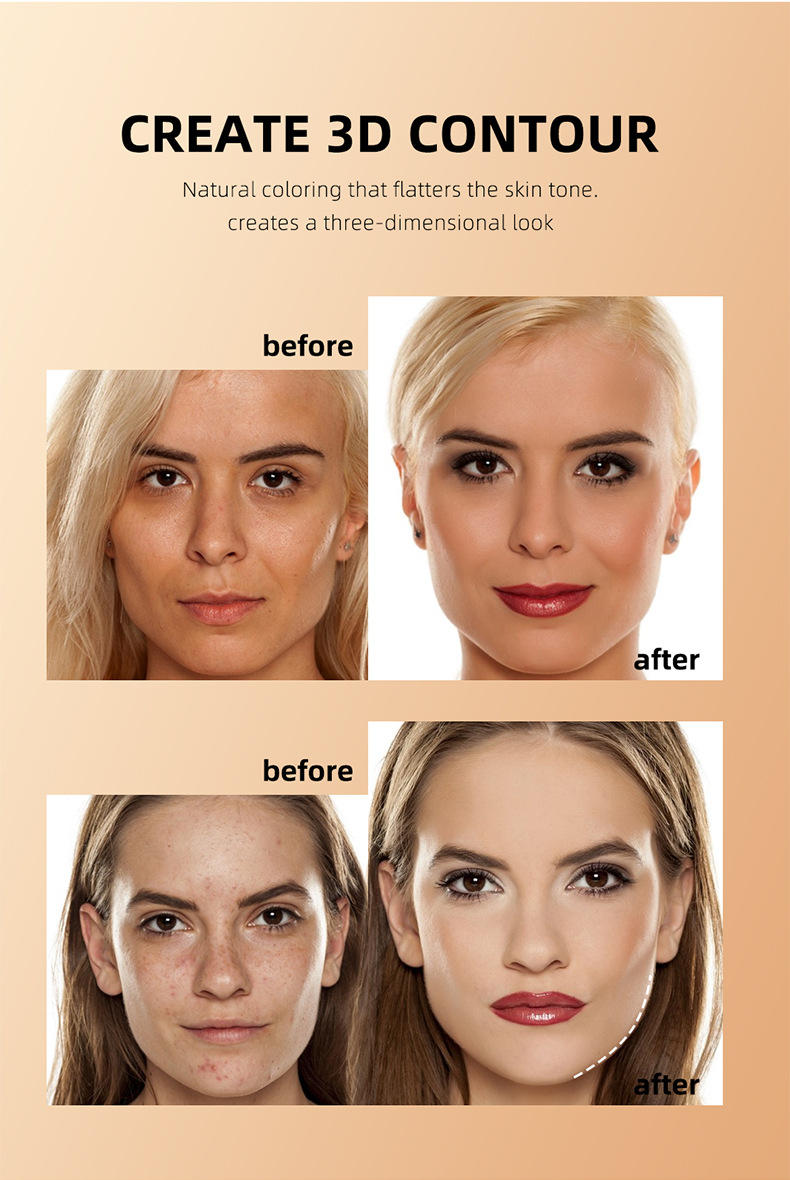 Cross-border trade MAYCHEER Contouring Sticks Three-piece set, facial three-dimensional highlights, shadow blush, and shadow brightening undefined