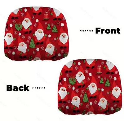 Universal seat cover | your own designs - santa-claus-double-sided-printing-1-piece