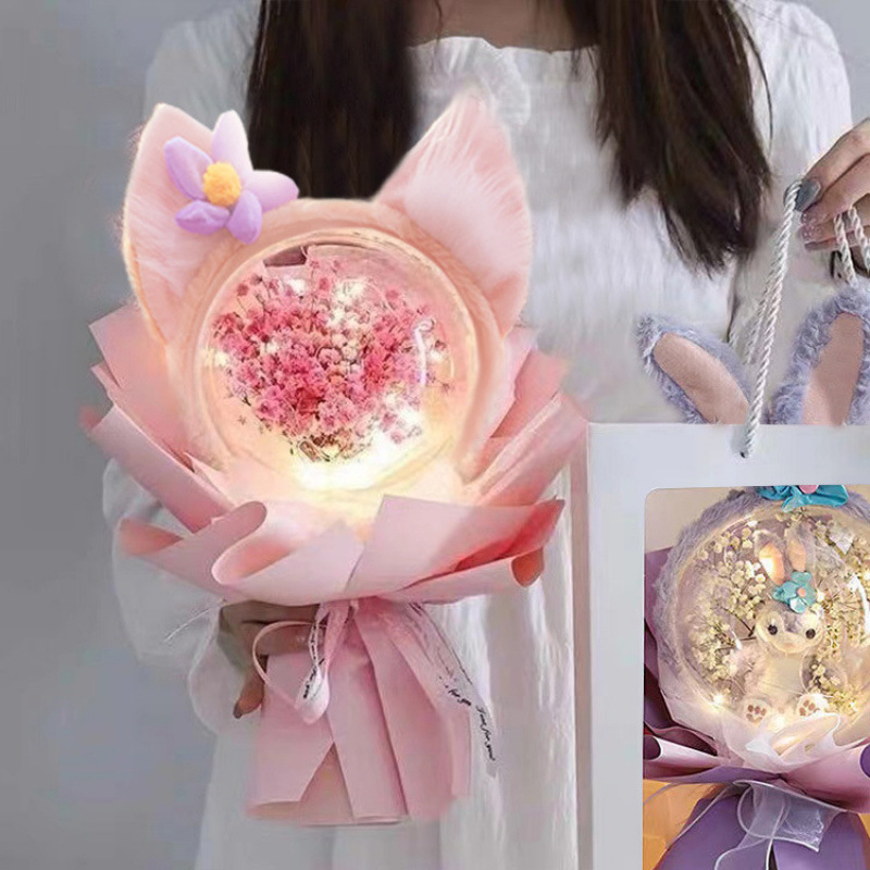 母の日、ベビーブレス、プリザーブドフラワー、スターデュー、漫画の花束、女の子や友達への誕生日プレゼント|undefined