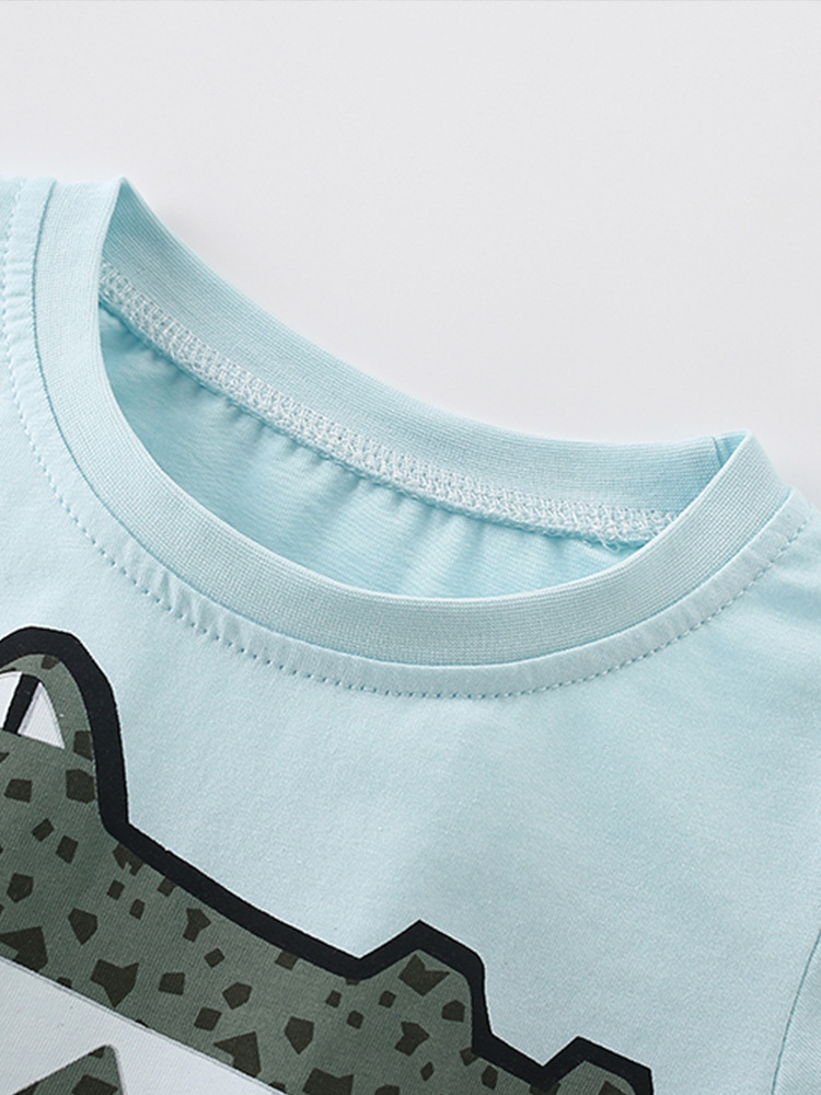 Malwee spot transfronterizo para niños dos piezas juego de camisetas de verano de manga corta nuevo juego de cuello redondo para niños europeos y estadounidenses